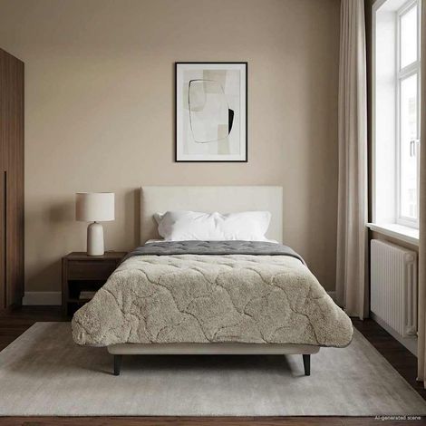 vidaXL Duvet d'été simple Matelassé Gris clair 140 x 220 cm (1/5)