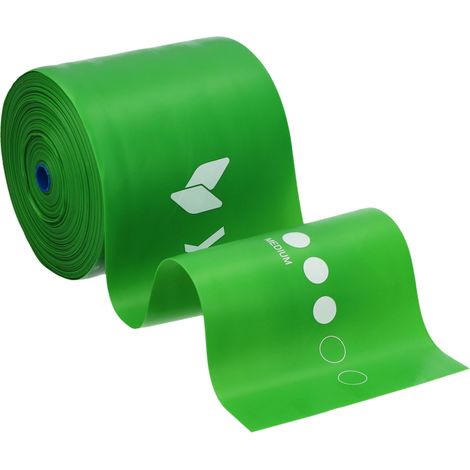 Fascia elastica in TPE gialla FLAT Band, verde, resistenza 5-8 kg (1/5)