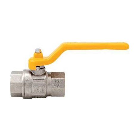 VALVOLA SFERA GAS + LEVA FF LONDON 066 ITAP - OTTONE NICHELATO 1"F - 1 pezzo
