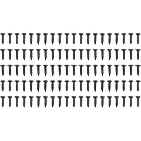100 vis noires pour plaque de protection de guitare Fender Strat/Tele/basse électrique (1/5)