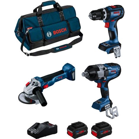 BOSCH Kit BK3014BAG (GDS 18V-1600 HC + GWS 18V-10 + GSB 18V-90 C + 2 x 8,0 Ah ProCORE + GAL18V-160 + HDBAG) (1/5)