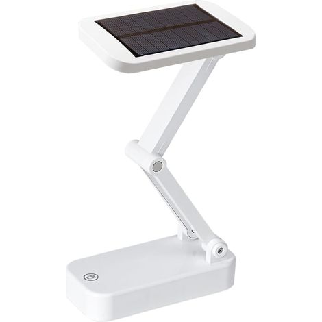 Lampe de table solaire, USB Rechargeable Portable Pliable 24LED lampe de bureau solaire Éclairage de lecture intérieur, Lampes de lecture de chevet (1/5)