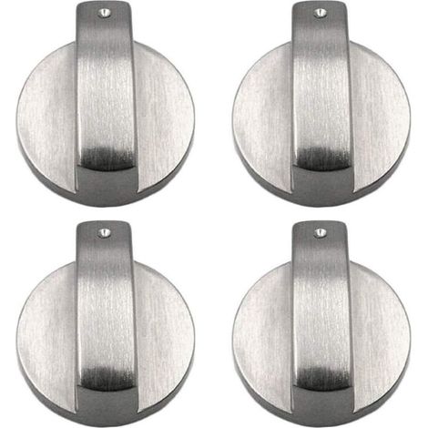 Commutateur de Gaz,4 Pack Bouton Plaque de Cuisson En Métal Four Boutons Rotatif Universal Boutons pour Interrupteur De Commande Cuisinière Boutons pour Cuisine Cuisinière À Gaz Four Poêle 8mm4cm (1/5)