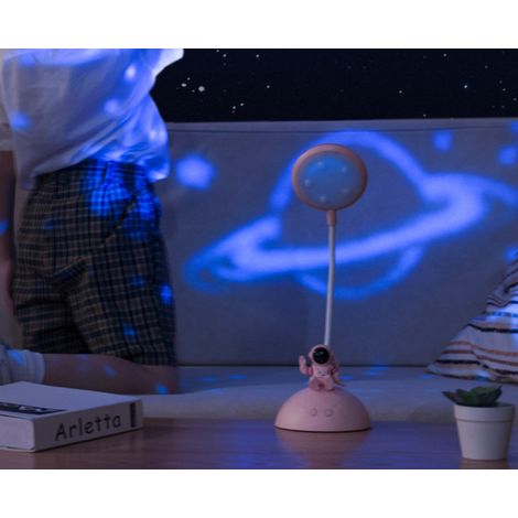 Lampe de Bureau LED, USB Lampe de Bureau pour Enfants, avec Porte-Stylo et Support pour Téléphone Portable Lampe de Table Pliable, Veilleuse Protection des Yeux rose (1/5)