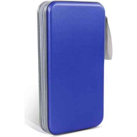 étui de rangement pour CD, 96 compartiments de rangement de disques DVD, pochette de protection à fermeture éclair, organiseur de CD portable en plastique dur pour voiture, maison, bureau, (1/5)