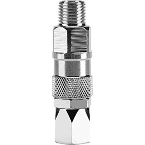 12x 3x3xcm Raccord de pulvérisateur, 1/4 po, 360 degrés, rotation du tuyau de pistolet de pulvérisation haute pression sans air en acier inoxydable Raccord de raccord pivotant Accessoires pour-Crezuo (1/4)