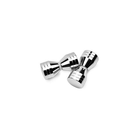 Set mit 2 Türgriffen aus Edelstahl, Duschtürknauf 6×3 cm - Crezuo
