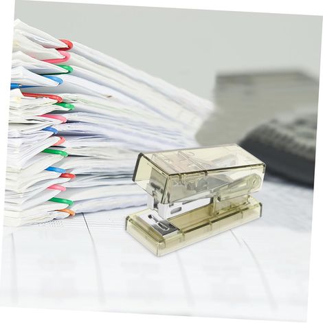 Cucitrice da tavolo trasparente Cucitrice compatta portatile e tascabile per studenti e uso domestico Multifunzione Verde (1/3)