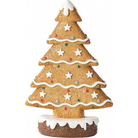 Harz Weihnachtsfigur Weihnachtsbaum Tischdeko Gelb – perfekt für Kaminsims, Regal und Eingang (1/5)