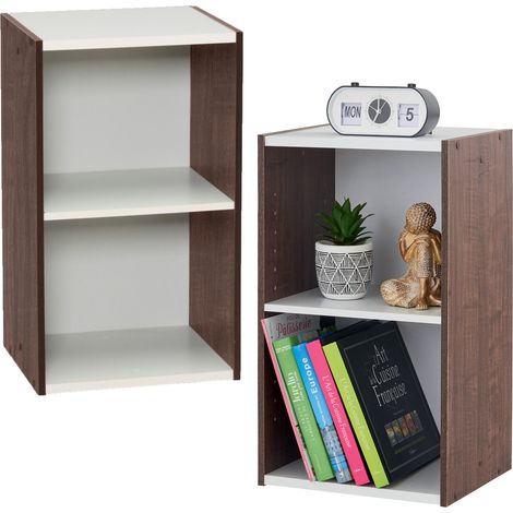 Iris Ohyama EstanterÃ­a Espacio Ahorrador de 2 Niveles Extra Ancho, Juego de 2, MarrÃ³n Ajustable, Multiuso, Modular, para Sala, Oficina, HabitaciÃ³n, Organizadora, LibrerÃ­a, Montaje FÃ¡cil, UB-6035