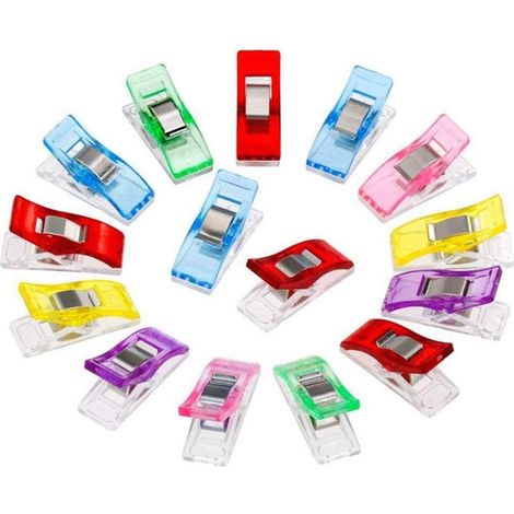 50pcs merveille clips quilting accessoires multicolore goupilles de quilting clips en plastique pinces pour la fabrication de couture-Fei Yu