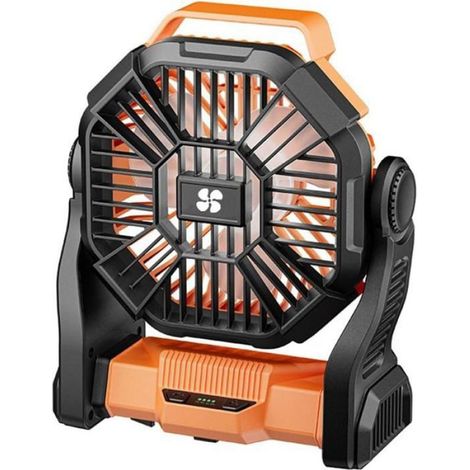 Ventilateur - 10000 mAh - Pale 15 cm - Veilleuse Intégrée - Pour Bureau Chambre Extérieur - 1 Pièce (1/5)