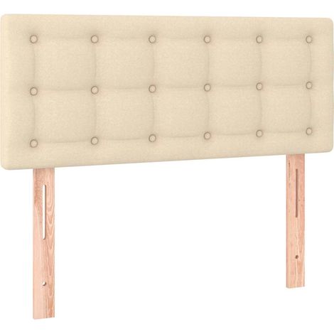 LED Headboard Cream 80x5x78/88 cm Fabric vidaXL (1/4)