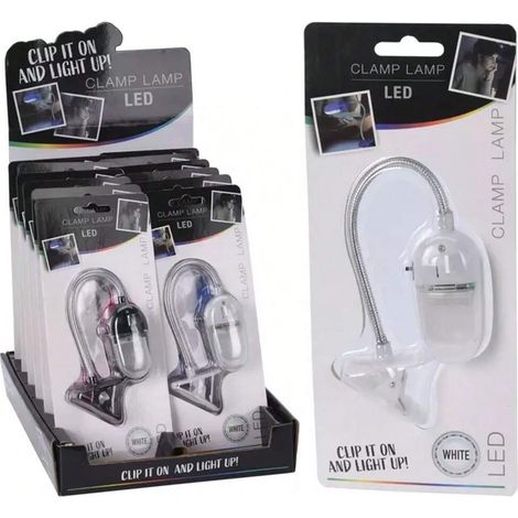 Lampe de lecture LED à pince, éclairage d'appoint portable, liseuse lumineuse avec clip, spot de lecture rechargeable (1/4)