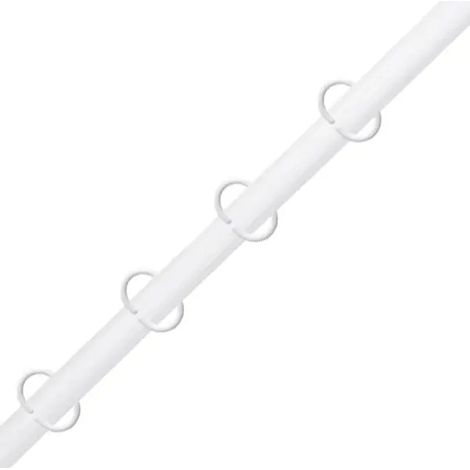 Mobilier et décoration de salle de bainAnneaux de rideau de douche en plastique blanc, lot de 12, 5,7 x 3,9 x 0,5 cm (1/5)
