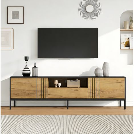 mobile tv 170x35x50 contenitore con cassetto rovere OKMYHOME (1/5)