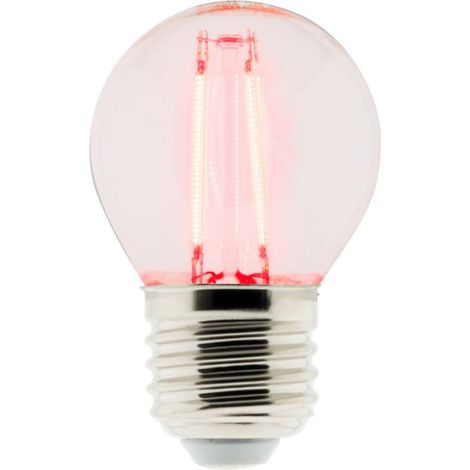 Ampoule LED déco filament Rouge 3W E27 sphérique - Elexity - Zenitech (1/3)