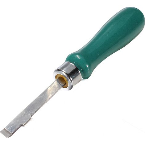 Watch repair tools: Long-handled lever, watch case back opening tool, watch case back opening tool, battery replacement tool (green).--DTEKGAZ