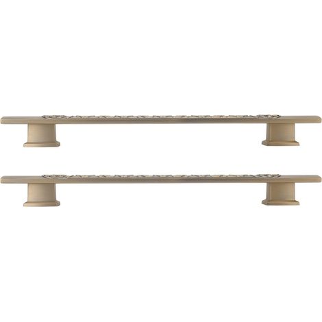 Lot de 2 poignées de porte vintage européennes en alliage de zinc pour portes de cuisine, salle de bain et placards, vertes (1/5)