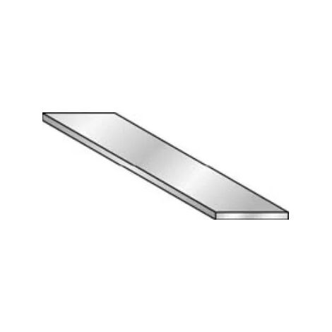PROFILO PIATTO IN ALLUMINIO ANODIZZATO IN BARRE DA 2 METRI  LARGHEZZA 40 mm - SPESSORE 2 mm