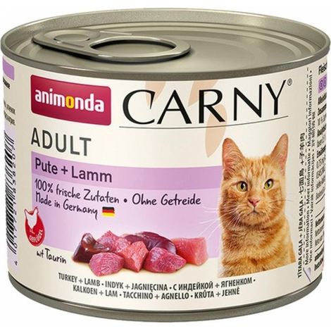 Nourriture humide pour chat ANIMONDA Cat Carny Adult à la dinde et à l'agneau, boîte de 200 g