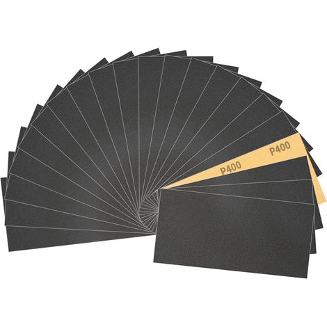 30 Feuilles Papier de Verre Imperméable 9 x 3,6 pouces Grain Papier Abrasif 400 pour Finition du Bois, Métal, Plastique et l'Automobile (1/5)