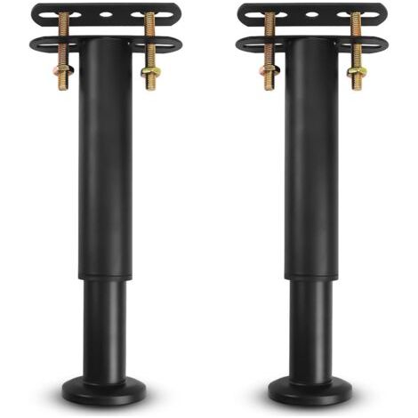 Cadre de lit, pieds en métal réglables, durable, adapté aux lattes universelles, armoires, canapés, 18-33 cm, 2 pièces