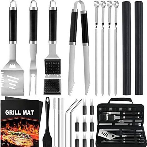 Kit d’Accessoires Barbecue Professionnel 23 Pièces en Acier Inoxydable Cadeau Idéal pour Hommes (1/4)