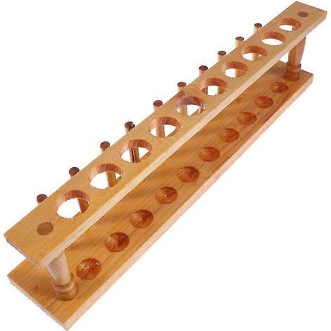 Support en bois pour 10 tubes à essai, support pour tubes à essai, fournitures scolaires de laboratoire-35.6X6.4cm (1/2)
