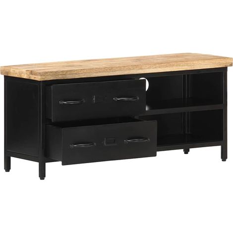 Maison Exclusive - TV-Schrank 90x30x41 cm Raues Mangoholz (1/5)