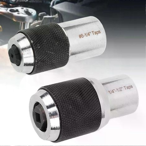Gewindebohrer-Steckschlüssel-Adapter, 3/8-Zoll-Antrieb, verstellbarer Steckschlüsselsatz, Adapter 6 1/4 Zoll, 1/4 Zoll, 1/2 Zoll für Reibahlen und Schraubenausdreher (1/4)