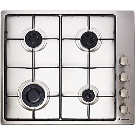 Candy Piano Cottura Gas 4 Fornelli da Incasso 60cm Acciaio Inox CHW6LX (1/5)
