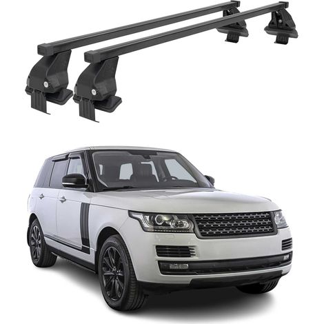 OMAC Dachträger Querträger Stahl für Land Rover Range Rover V L460 2022-2026 – Abschließbar – City-Crash-getestet – DIN 75302:2019 – ISO/PAS 11154:2006 – Max. 50 kg Schwarz (1/5)