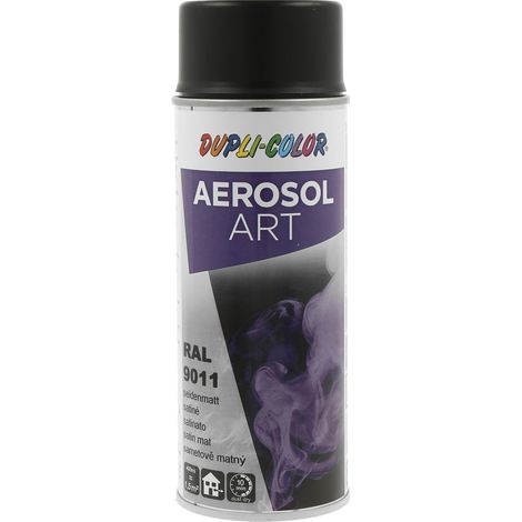 Dupli Color Aerosol Art Lackspray Graffiti Dose - wetterfest, lichtecht und UV-beständig - Graffiti-Spray 400ml, graphitschwarz seidenmatt RAL 9011