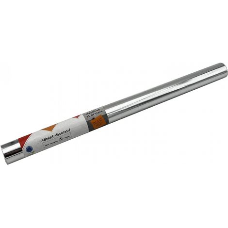Adhésif Effet Métallisé Argent 45cm x 1,5m (1/3)