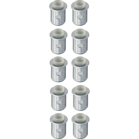Cyclingcolors – Lot de 10 amortisseurs de butée universels à enfoncer dans trou 8mm – Insert caoutchouc gris argent – Pour meubles, placards, étagères