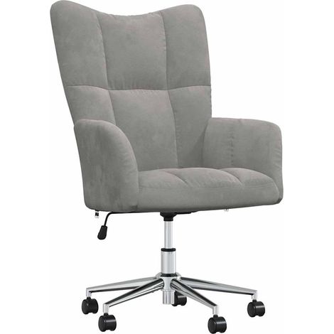 vidaXL Sedia Relax Grigio Chiaro in Velluto (1/5)