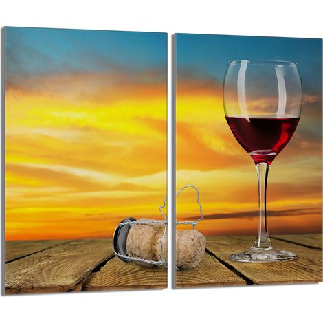 Placa protectora de vidrio para estufa 2x30x52 Vino (1/5)