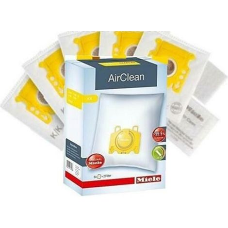 5 SACCHETTI + 2 FILTRI PER SCOPA ASPIRAPOLVERE MIELE originale KK (1/4)
