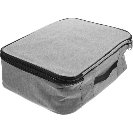 Collapsible Document Box with Lock, Large Capacity, Waterproof and Fire-Retardant Fabric, Multi-Compartment, Gray, Portable File Organizer (1/5)