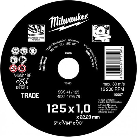 Disco de corte Milwaukee 4932479579 230 mm 1.9 mm (1/3)