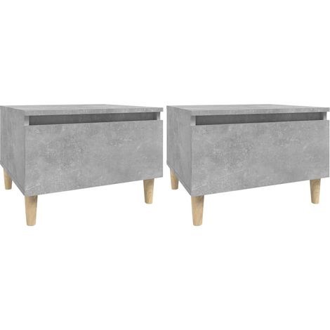 Maison Exclusive - Beistelltische 2 Stk. Betongrau 50x46x35 cm Ho (1/5)