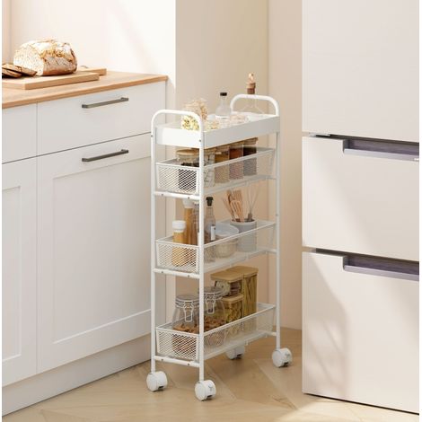 Mobile cucina salvaspazio con ruote in metallo OKMYHOME (1/4)