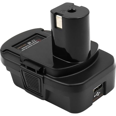 Akkuadapter für Roybi 18V, kompatibel mit Dewalt 20V und Milwaukee 18V Lithium-Ionen-Akkus, mit USB-Anschluss (1/5)