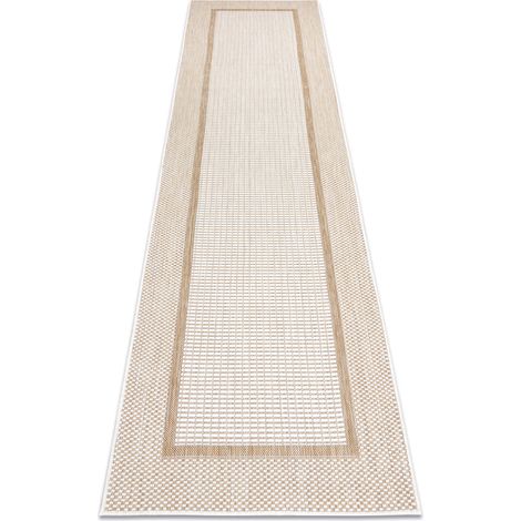 Teppich, Läufer SISAL SION Rahmen 21782 flach gewebt ecru / beige beige 80x250 cm (1/5)