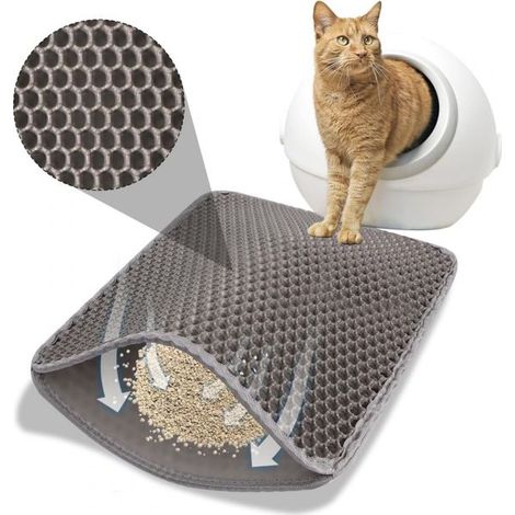 Tappetino per lettiera gatti, 30x45, Fori Grandi Antiscivolo Colore Casuale 244