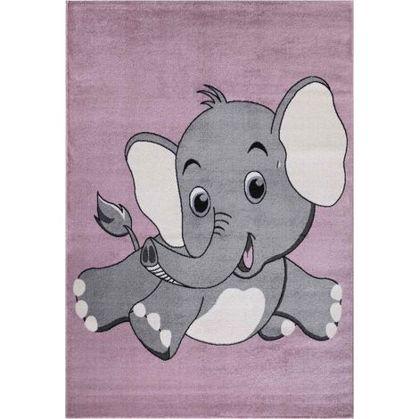 Tapis enfant tissé 160x230 gris et crème rectangle CANFIL
