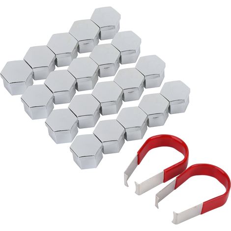 20 embouts de protection pour écrous de roue, cache-boulons antivol avec outil de retrait, 20 pièces (1/5)