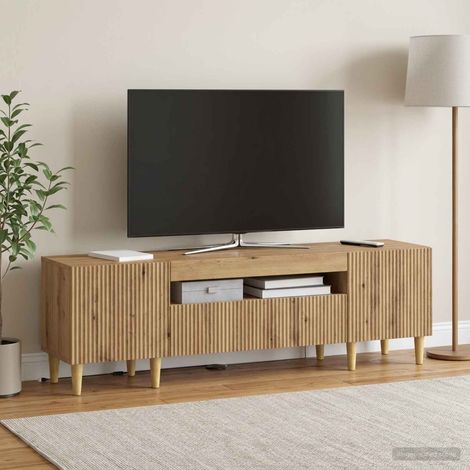 vidaXL LED TV Cabinet ARNHEM 153 x 35 x 43 cm Artisan Oak (1/5)