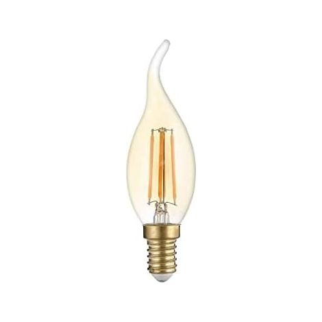 Ampoule LED E14 C35 Flamme Rétro – Lampe Style Filament Imitation Tungstène, Lumière Chaude Décorative et Super Lumineuse pour Maison et Café